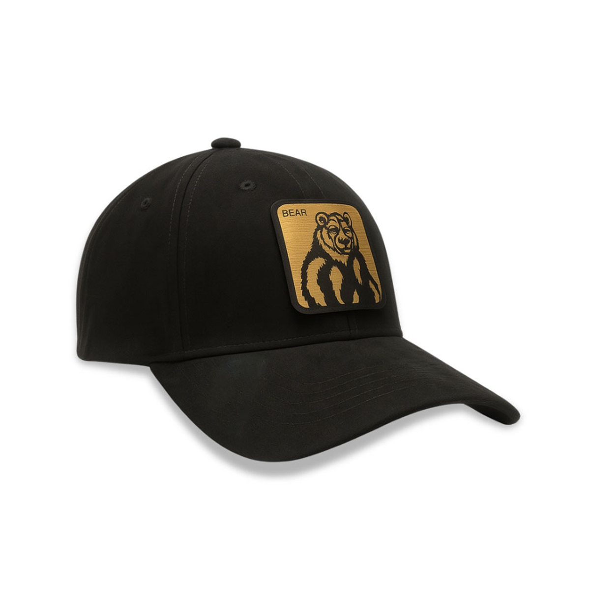 Gorra Negra Para Hombre Bear Knite Gamuza Cachuchas New