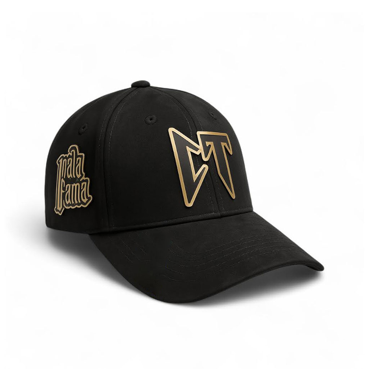 Gorra Corridos Tumbados Knite Hombre Gamuza Negra Cerrada