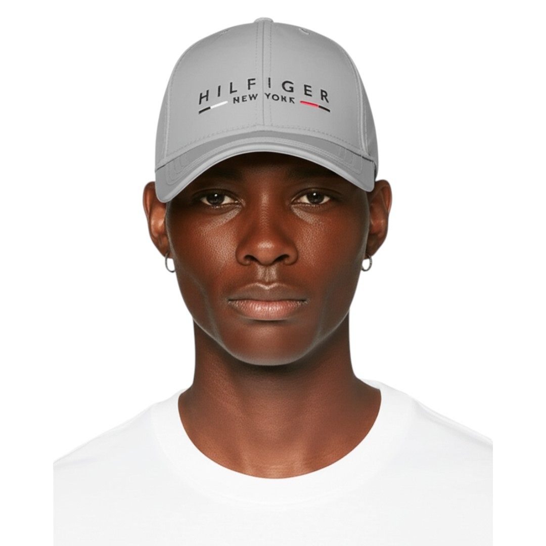 Foto 2 | Gorra Tommy Hilfiger Logo Bordado Gris Ajustable Velcro - Original
