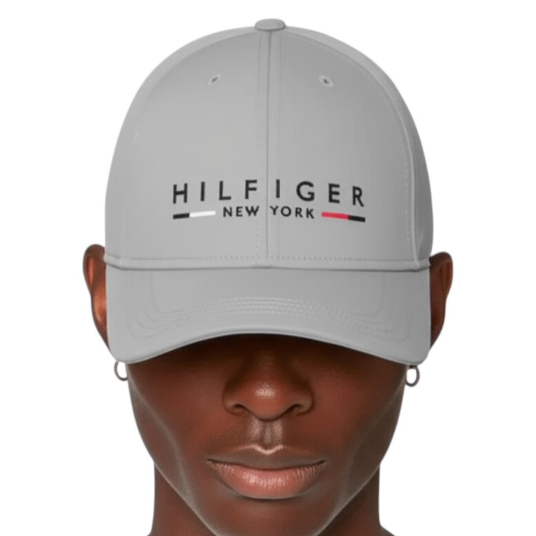 Foto 4 pulgar | Gorra Tommy Hilfiger Logo Bordado Gris Ajustable Velcro - Original