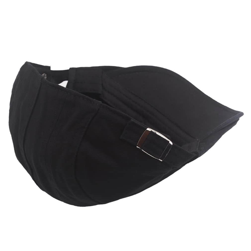 Foto 2 | Gorro Quanhaigou De Algodón Plano Para Hombre  Modelo Ivy Gatsby Newsboy  Negro - Venta Internacional.