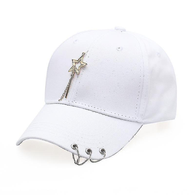Foto 2 pulgar | Gorra De Béisbol Huoguo Gorra De Moda Coreana De Algodón Blanco - Venta Internacional.