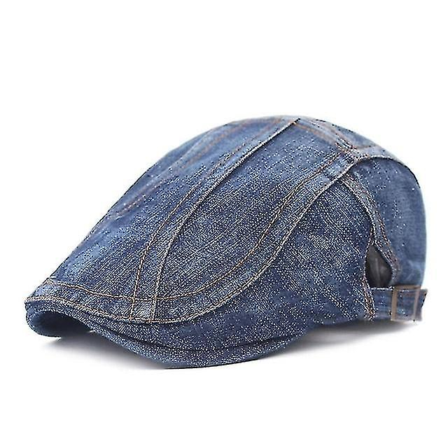 Foto 2 pulgar | Boina De Mezclilla Lavada Con Costuras Huoguo Para Hombre Y Mujer - Venta Internacional.