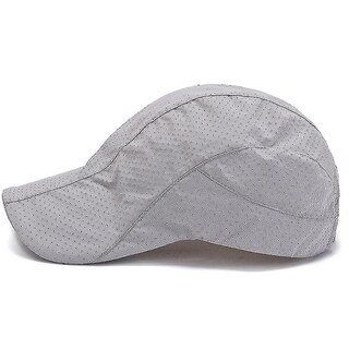 Foto 2 | Gorro Boina De Verano Transpirable A La Moda Para Hombre Gris Oscuro - Venta Internacional.
