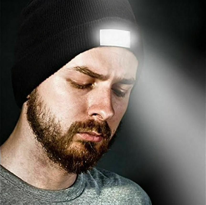 Foto 4 pulgar | Gorro De Punto Tipo Hat Stickman Con Luz Led  Unisex  Gris Claro - Venta Internacional.
