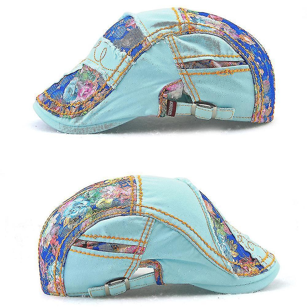 Foto 3 pulgar | Gorra De Béisbol Huoguo  Gorra De Encaje Con Protección Solar Para Mujer  Color Azul Lago - Venta Internacional.