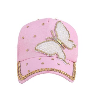 Foto 1 | Gorra De Béisbol Huoguo Hip Hop Performance Para Mujer Poliéster Rosa - Venta Internacional.
