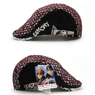 Foto 2 | Gorro Huoguo Bordado Con Visera Gorro Para El Sol De Verano Color Granate - Venta Internacional.