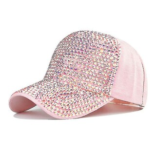 Foto 1 | Gorra De Béisbol Huoguo Flash Diamond Para Mujer Algodón Rosa - Venta Internacional.