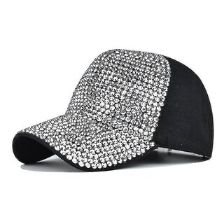 Foto 2 | Gorra De Béisbol Huoguo Flash Diamond Para Mujer Algodón Rosa - Venta Internacional.