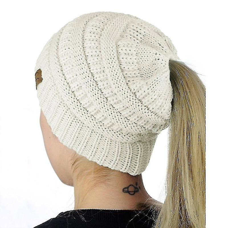 Foto 2 pulgar | Gorra Huoguo Con Forma De Cola De Caballo Con Letras Cc Para Mujer  Color Blanco - Venta Internacional.