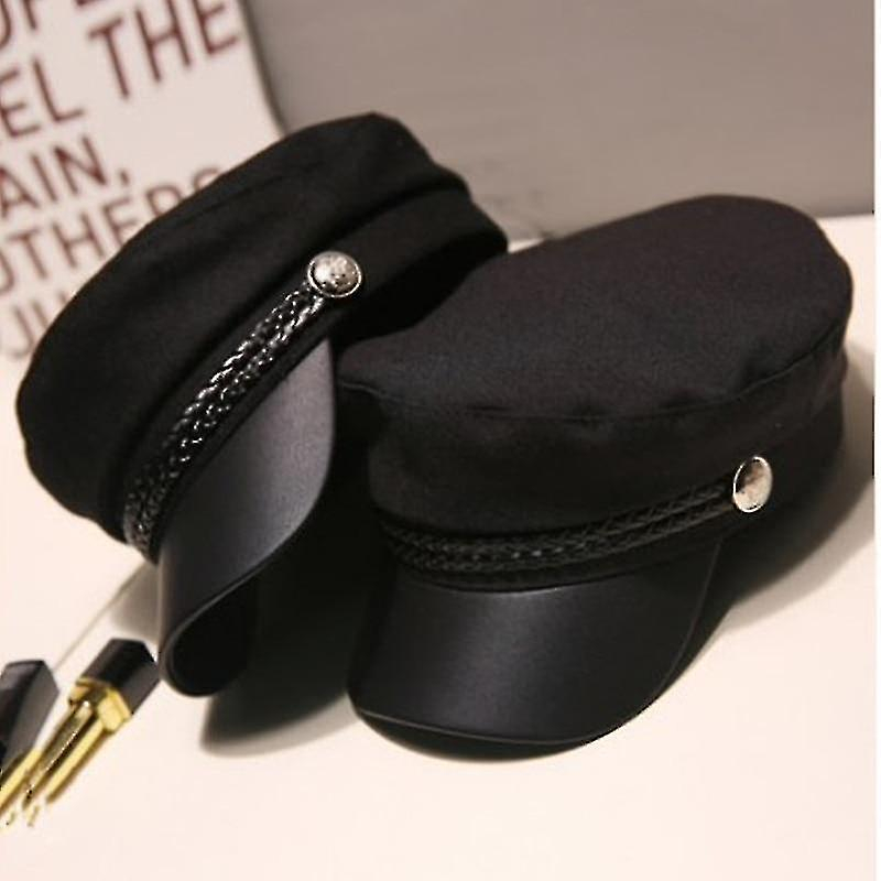 Foto 2 | Gorra Huoguo  Militar  De Piel Marinera  De Piel  Color Azul Marino - Venta Internacional.