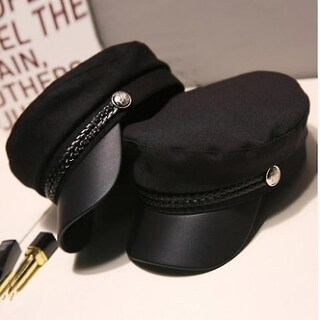 Foto 2 | Gorra Huoguo Militar De Piel Marinera De Piel Color Azul Marino - Venta Internacional.
