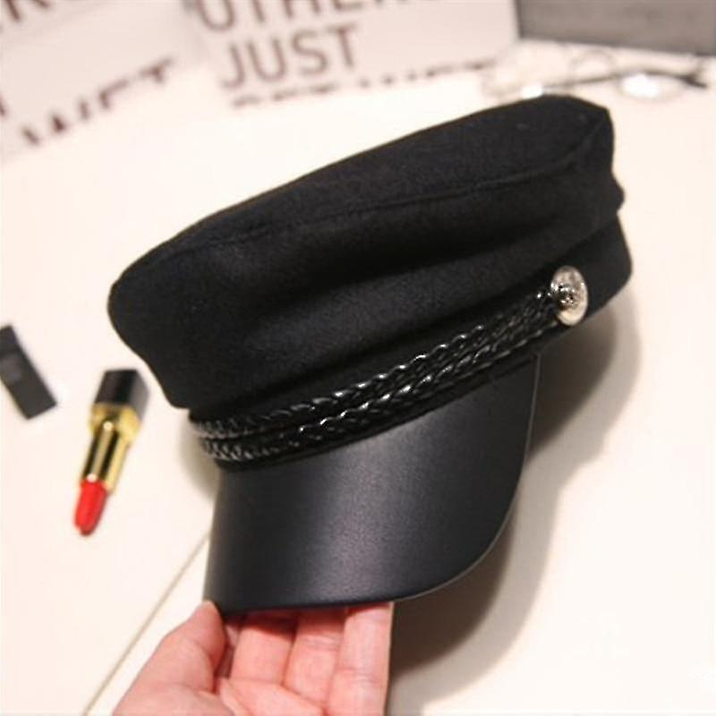 Foto 4 pulgar | Gorra Huoguo  Militar  De Piel Marinera  De Piel  Color Azul Marino - Venta Internacional.