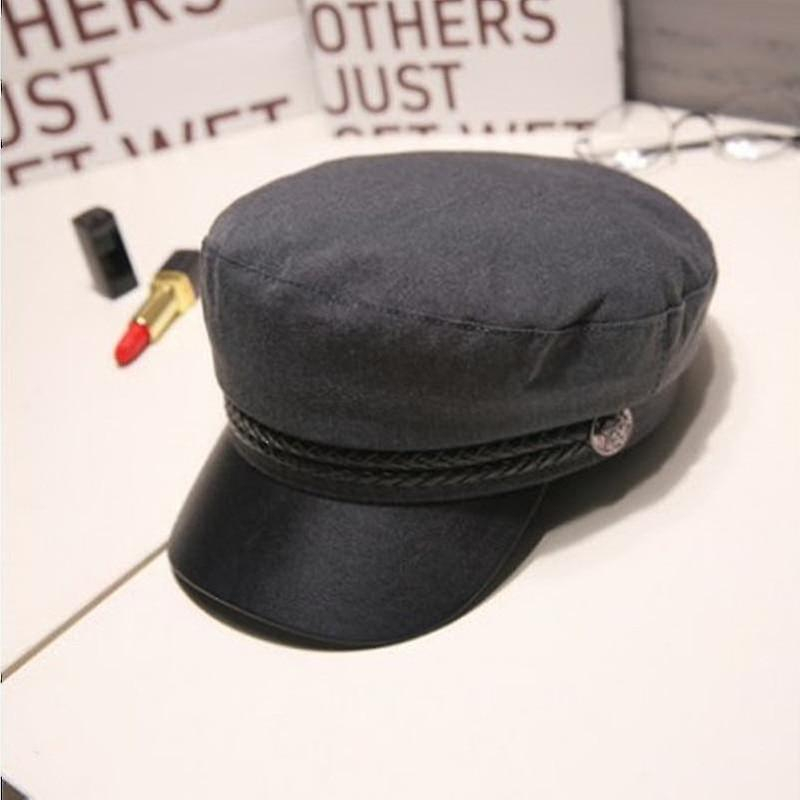 Foto 6 pulgar | Gorra Huoguo  Militar  De Piel Marinera  De Piel  Color Azul Marino - Venta Internacional.