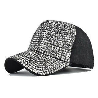 Foto 4 | Gorra De Béisbol Huoguo Flash Diamond Para Mujer Algodón Blanco - Venta Internacional.
