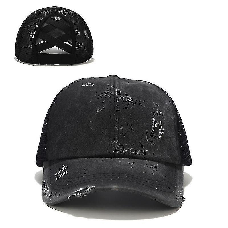 Foto 4 pulgar | Gorra Huoguo De Béisbol Para Mujer Con Forma De Cola De Caballo  De Algodón  Para Verano - Venta Internacional.