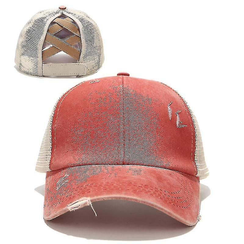 Foto 6 pulgar | Gorra Huoguo De Béisbol Para Mujer Con Forma De Cola De Caballo  De Algodón  Para Verano - Venta Internacional.