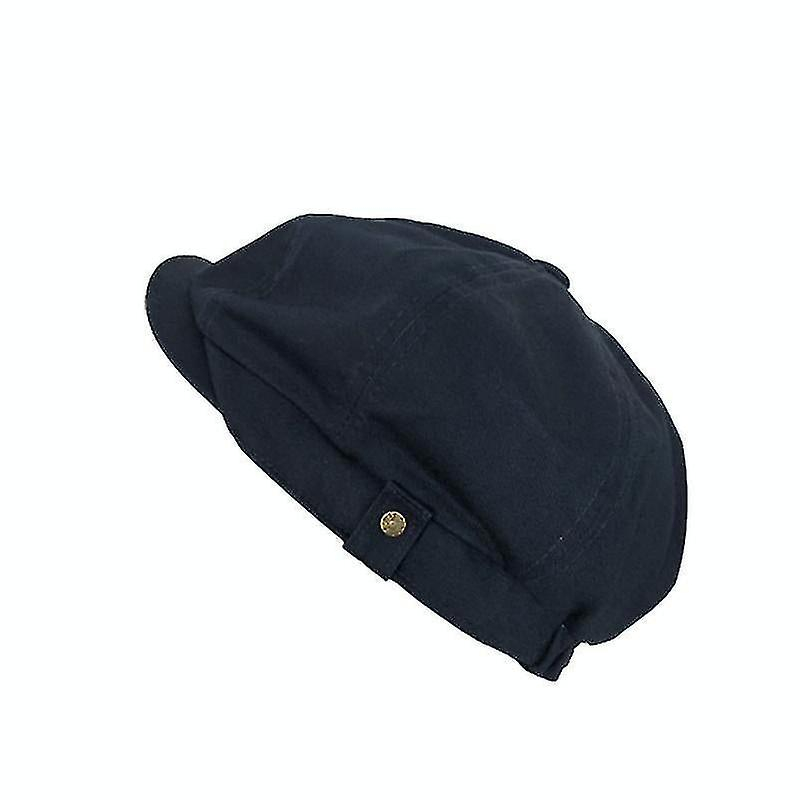 Foto 1 | Gorra Huoguo Britishretro Newsboy  Boina Octogonal  Azul Marino  Talla S - Venta Internacional.