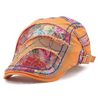 Foto 1 | Gorra De Béisbol Huoguo Gorra De Encaje Con Protección Solar Para Mujer Naranja - Venta Internacional.