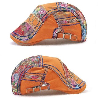 Foto 2 | Gorra De Béisbol Huoguo Gorra De Encaje Con Protección Solar Para Mujer Naranja - Venta Internacional.