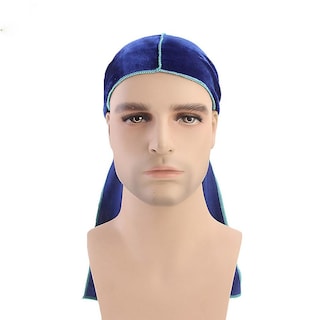 Foto 3 | Gorro Huoguo Turbante Unisex Con Cola Larga Pirata Hip Hop Terciopelo Durag - Venta Internacional.