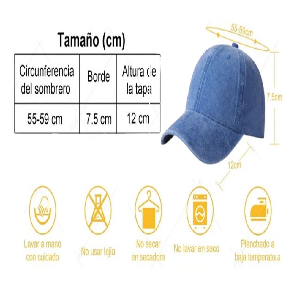 Foto 5 | 2 Piezas Gorra De Béisbol Cómoda Para Deportes Al Aire Libre Belug  Azul Negro
