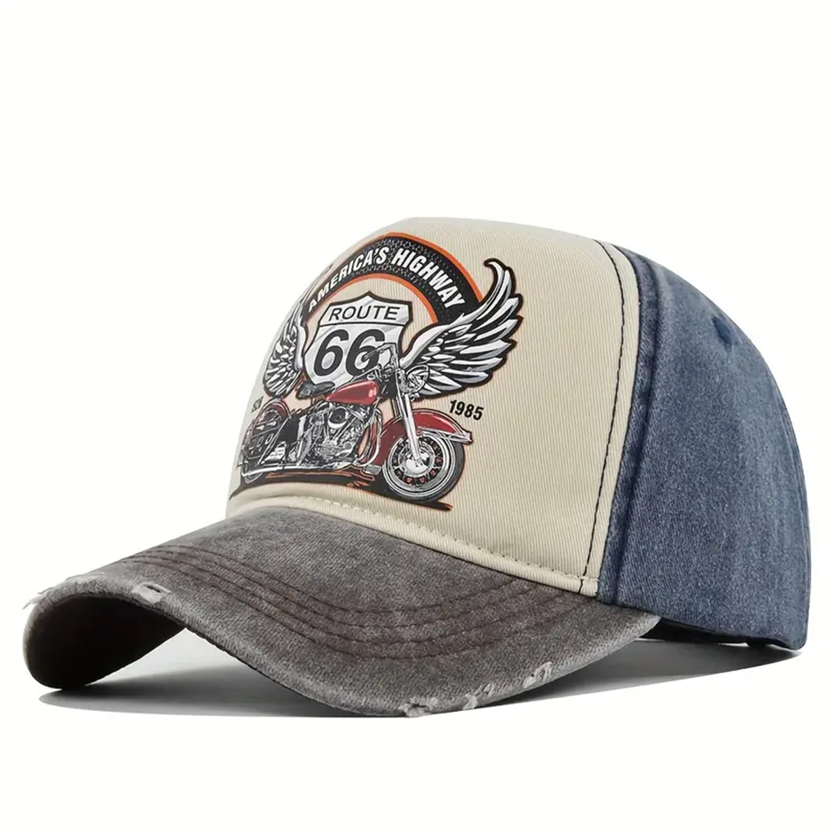 Foto 2 pulgar | Gorra Route 66 Estilo Vintage Lavada Knite