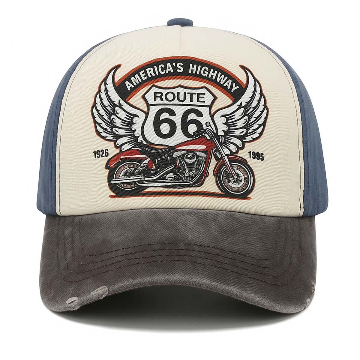 Foto 3 pulgar | Gorra Route 66 Estilo Vintage Lavada Knite