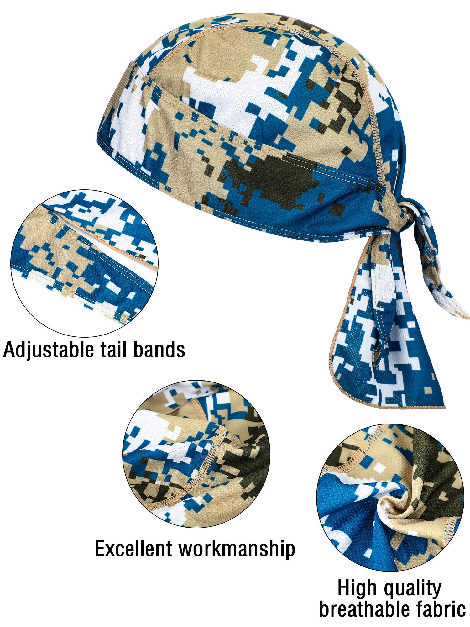 Foto 4 pulgar | Gorro Que Absorbe El Sudor  Forro De Casco  Calavera  Paquete De 6 - Venta Internacional.