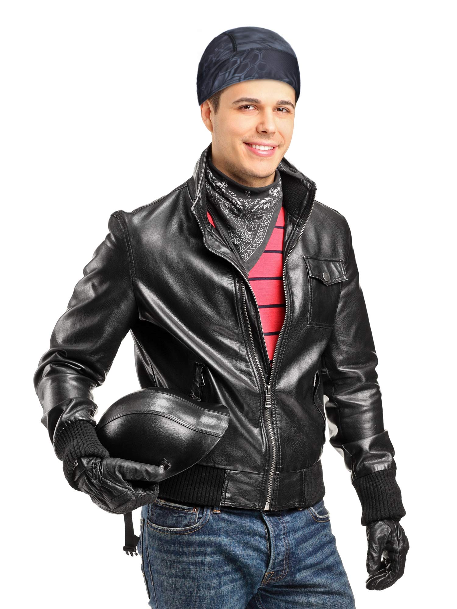 Foto 6 | Gorro Que Absorbe El Sudor  Forro De Casco  Calavera  Paquete De 6 - Venta Internacional.