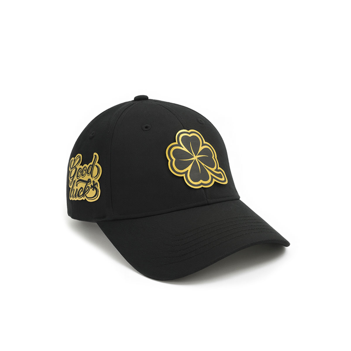 Foto 2 pulgar | Gorra Knite Good Luck Negro Gabardina Broche Metálico