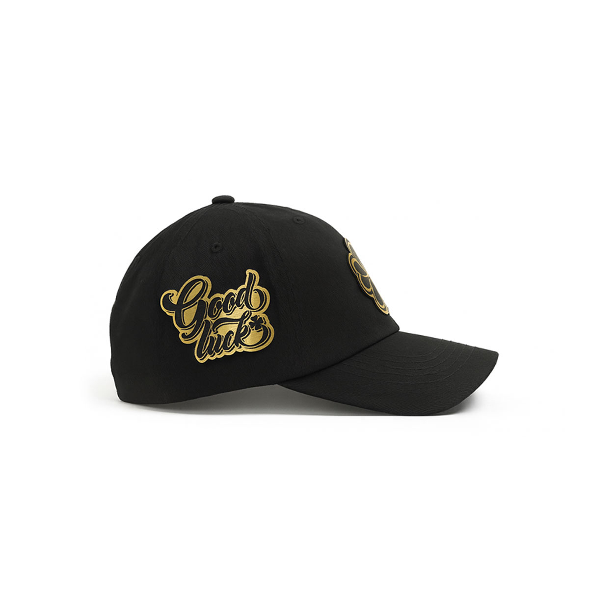 Foto 4 pulgar | Gorra Knite Good Luck Negro Gabardina Broche Metálico
