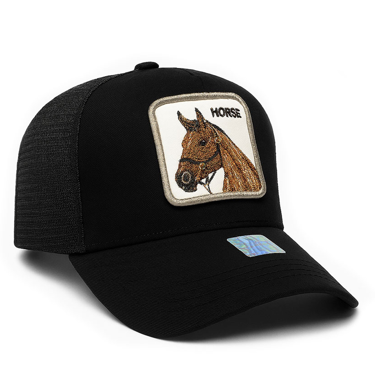 Foto 2 pulgar | Gorra Para Hombre Cerrada Knite Trucker Horse Bordada