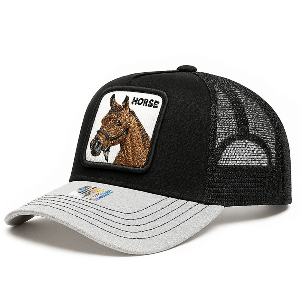 Foto 2 pulgar | Gorra Para Hombre Cerrada Knite Trucker Horse Bordada