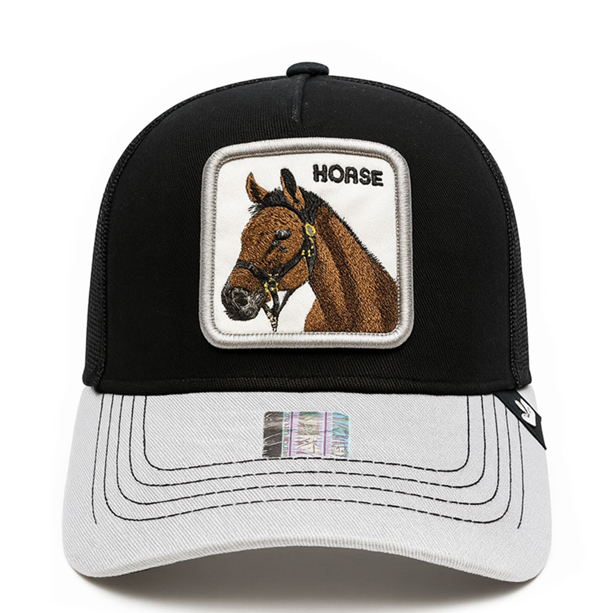 Foto 3 pulgar | Gorra Para Hombre Cerrada Knite Trucker Horse Bordada