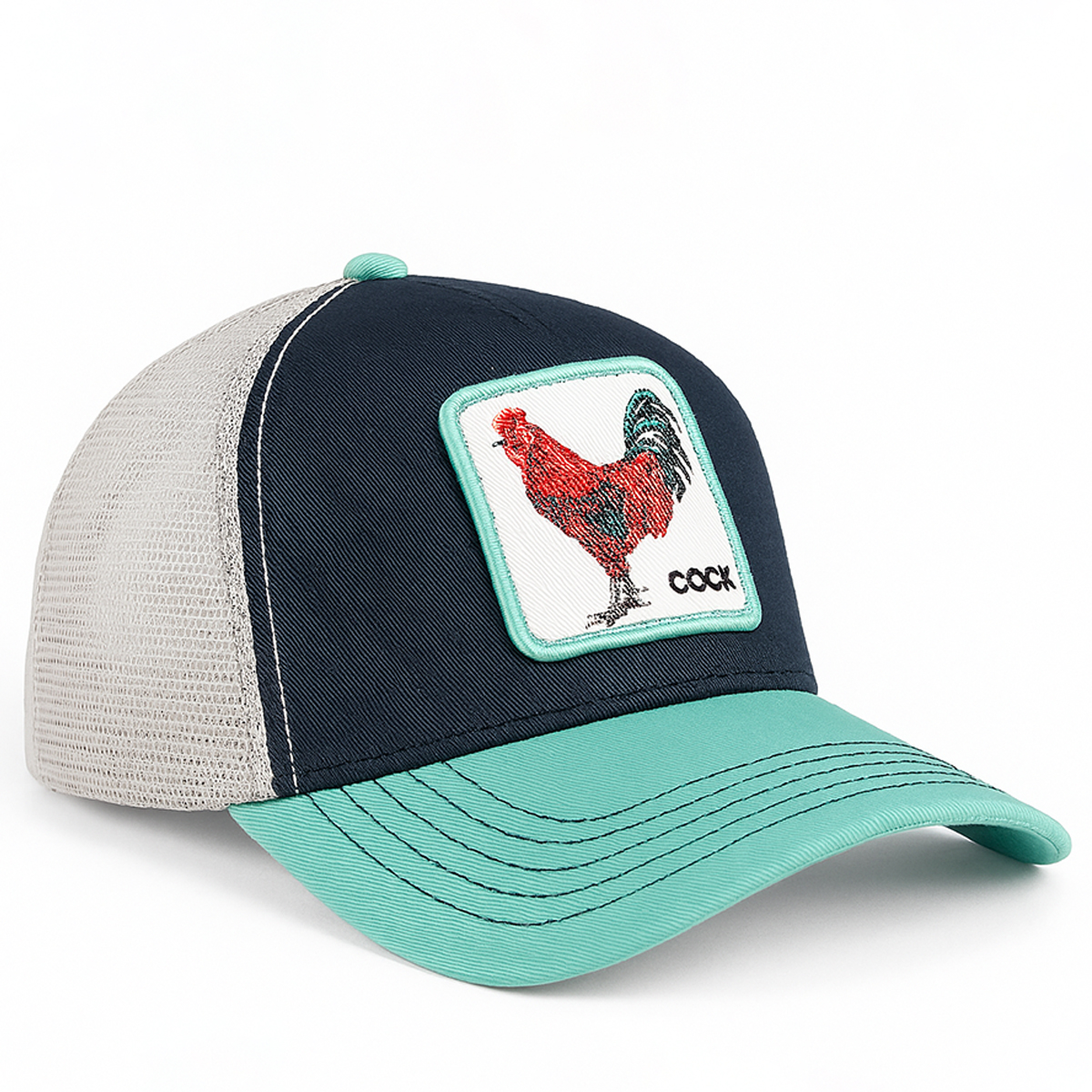Foto 2 pulgar | Gorra Para Hombre Cerrada Knite Trucker Cock Bordada