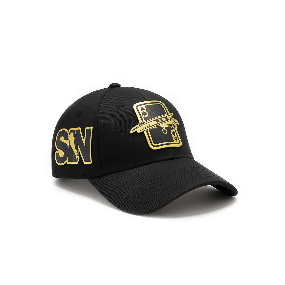 Foto 1 | Gorra Knite Tierra Dorada Negra Gabardina Visera Hombre