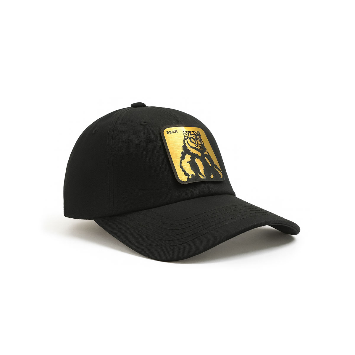 Foto 2 pulgar | Gorra Knite Bear Negra Gabardina Visera Curva Hombre