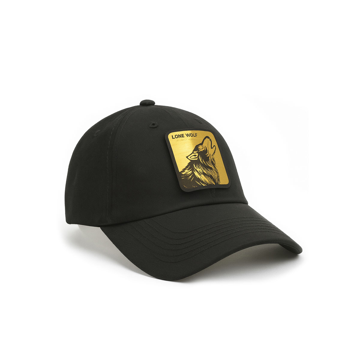 Foto 2 pulgar | Gorra Knite Gabardina Lobo Negra Ajustable Broche Hombre