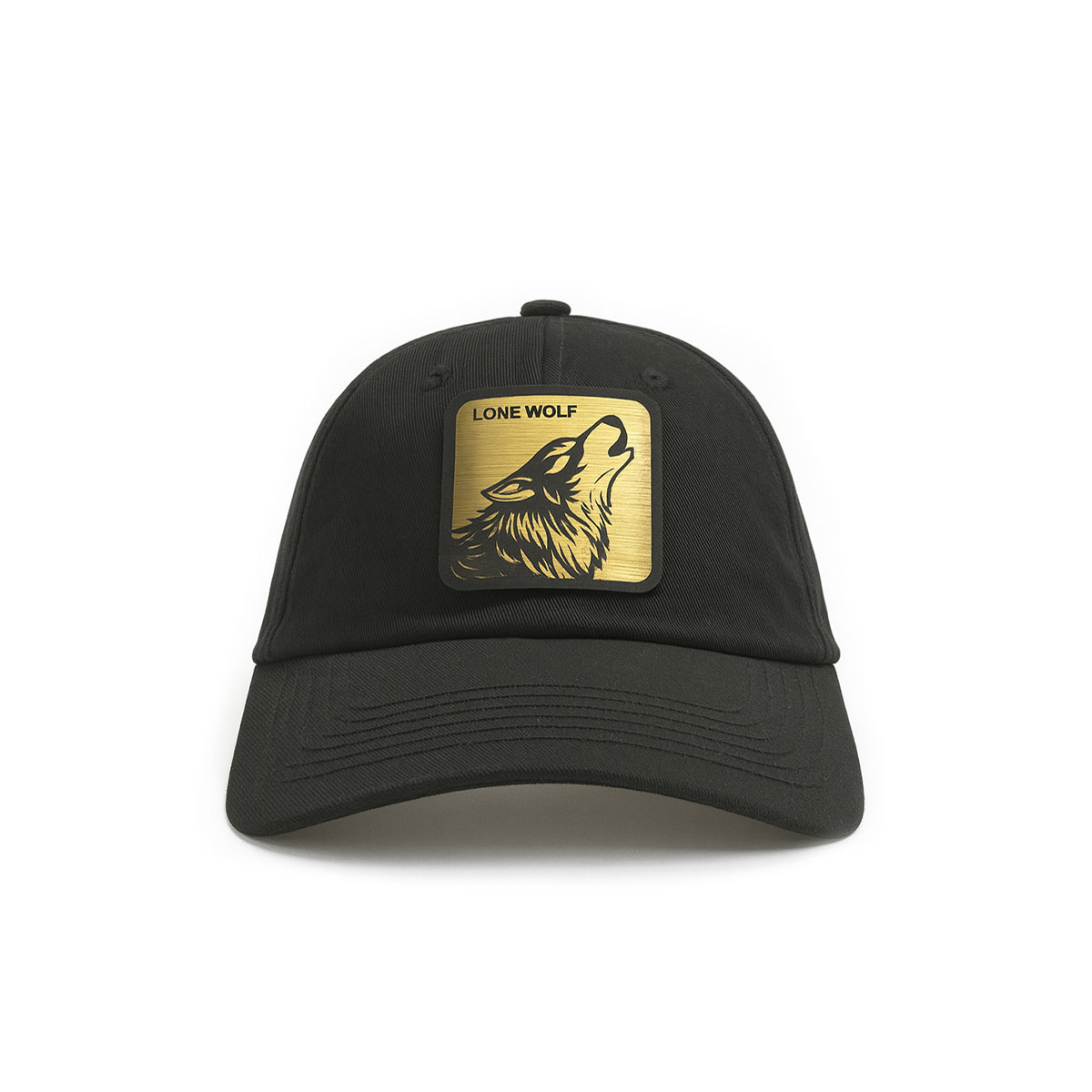 Foto 3 pulgar | Gorra Knite Gabardina Lobo Negra Ajustable Broche Hombre