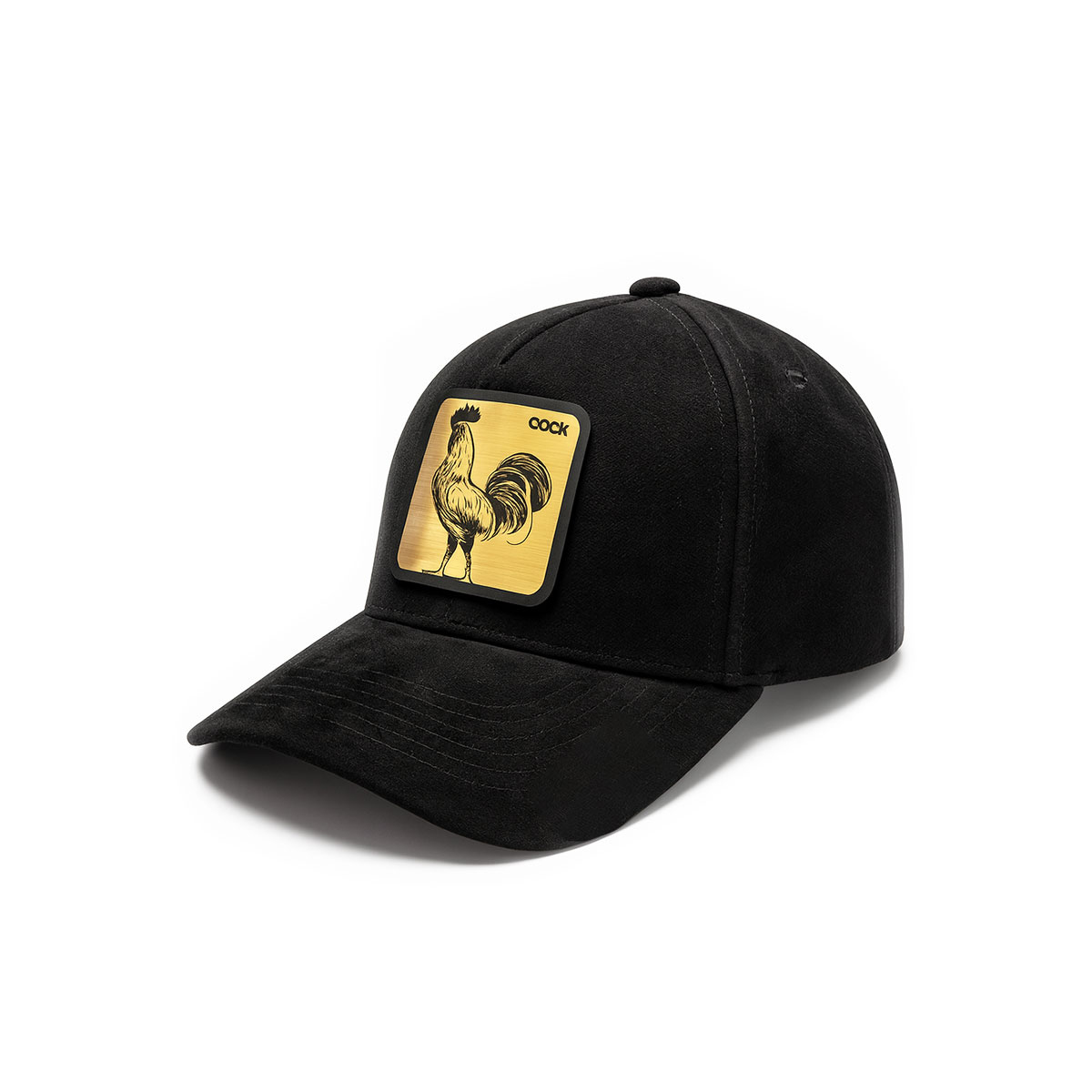 Foto 2 pulgar | Gorra Gamuza Knite Gallo Dorado Visera Curva Ajustable