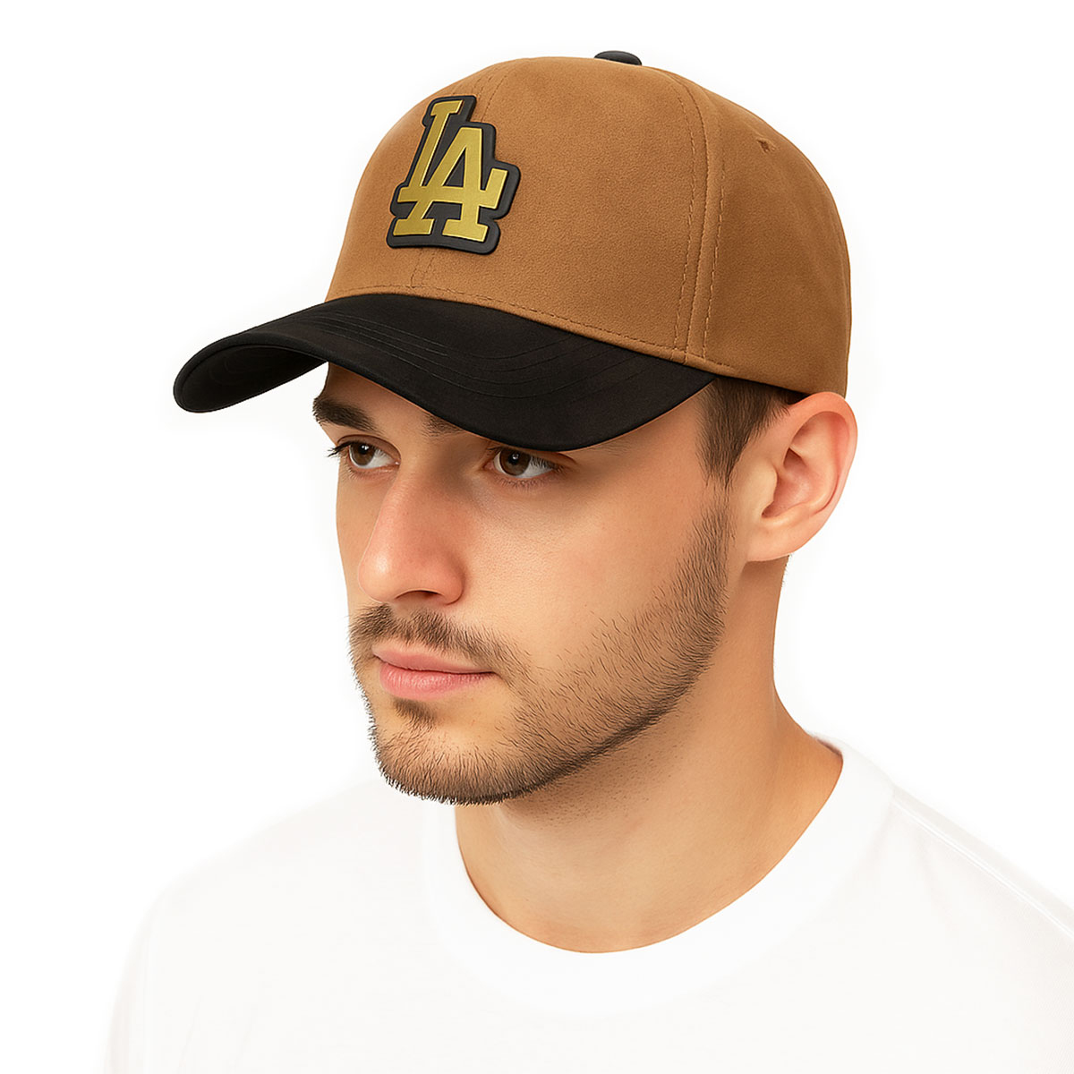 Foto 6 pulgar | Gorra Los Angeles Knite Café Visera Curva Ajustable