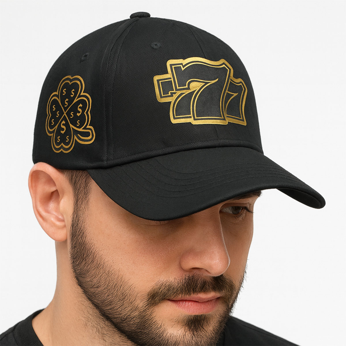 Foto 6 pulgar | Gorra Knite 777 Negra Gabardina Visera Curva Hombre