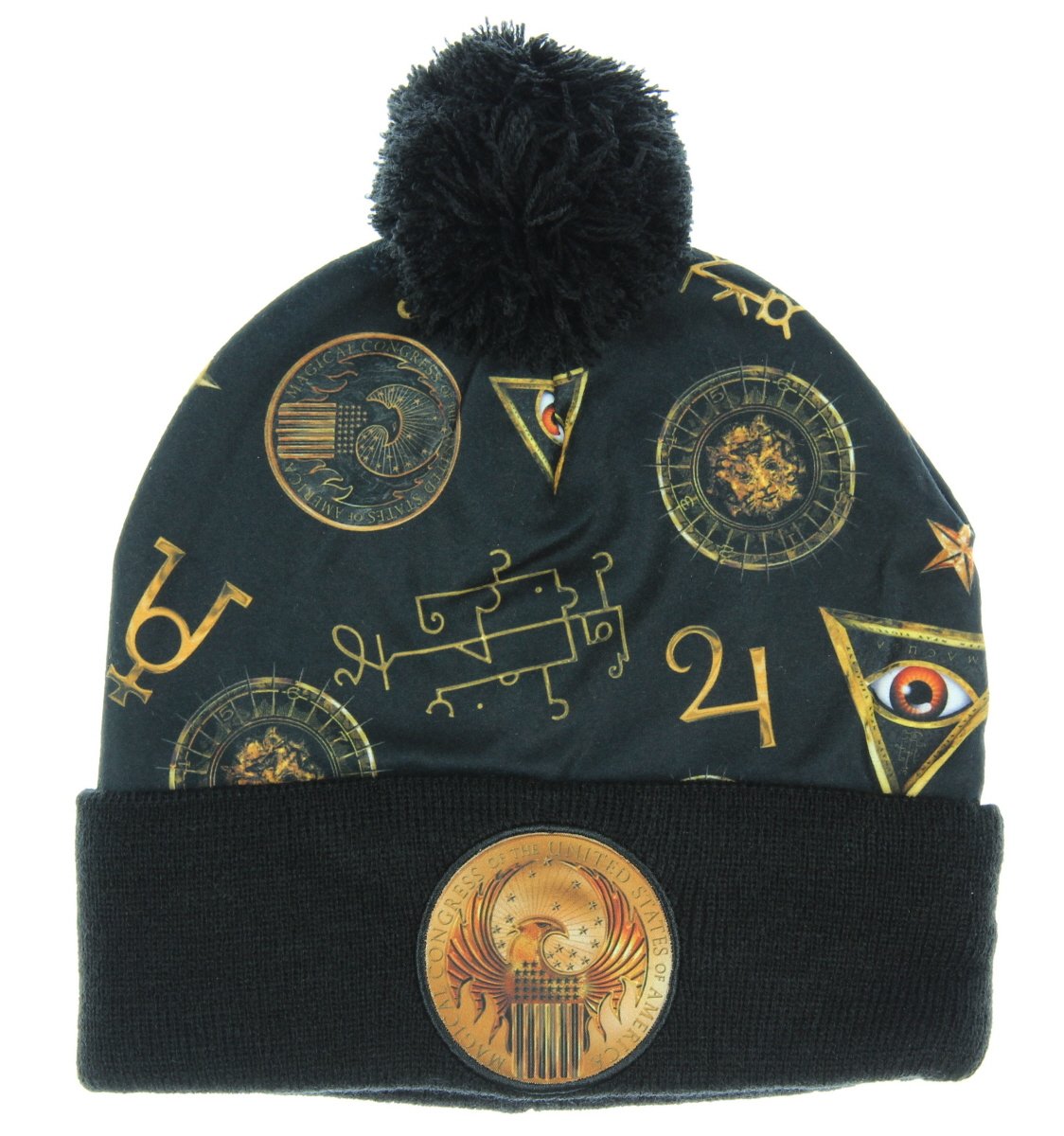 Foto 1 | Gorro De Punto Bioworld Fantastic Beasts Macusa Pom Beanie Negro - Venta Internacional.