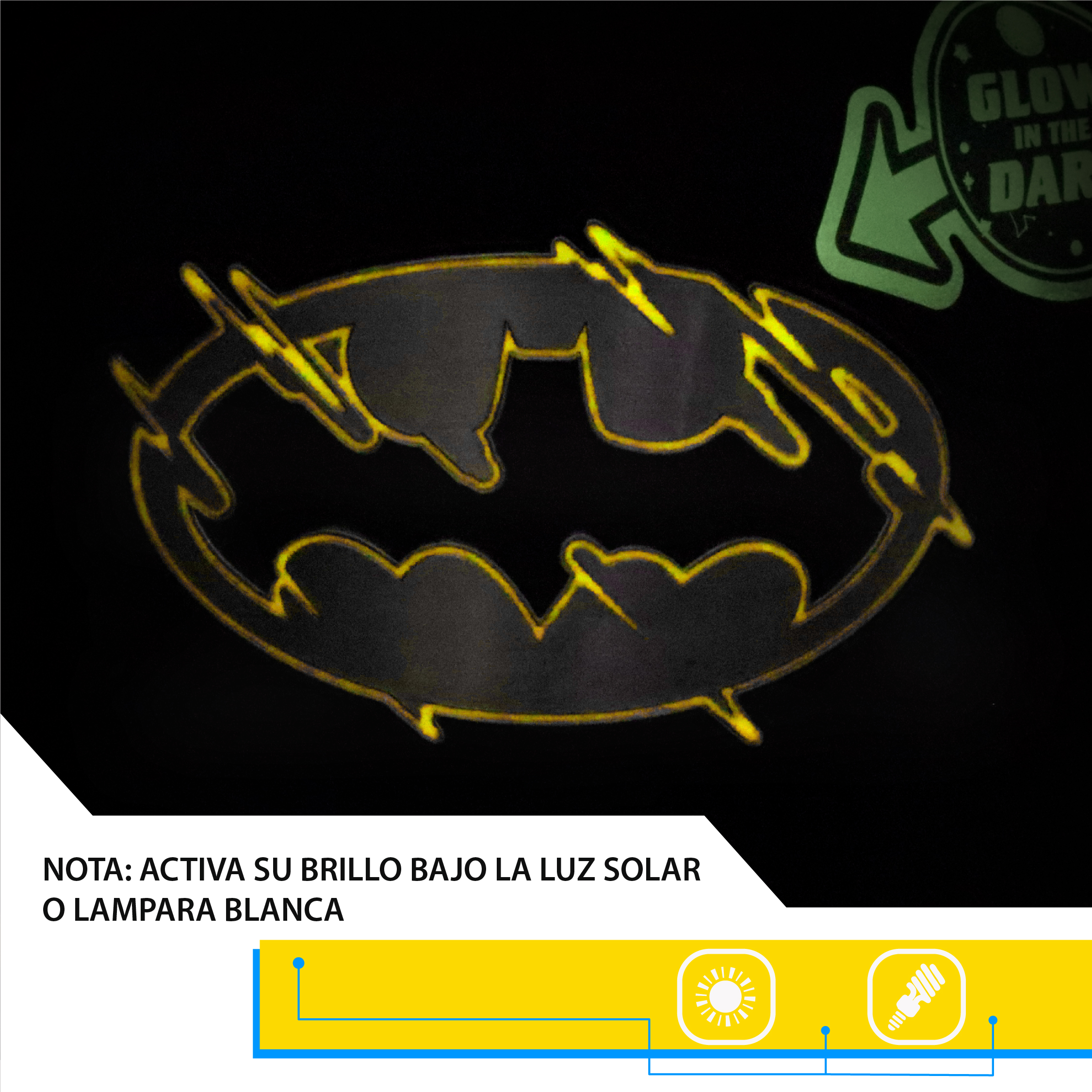 Foto 5 pulgar | Gorra Batman Placa Fosforescente Bm401_c