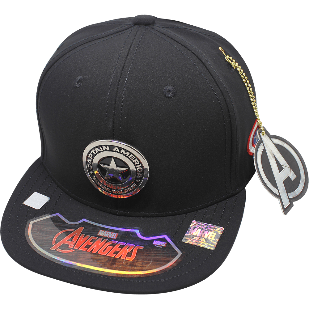 Foto 2 pulgar | Gorra Marvel Capitán América Cromado 54 cm color Negro para Niño