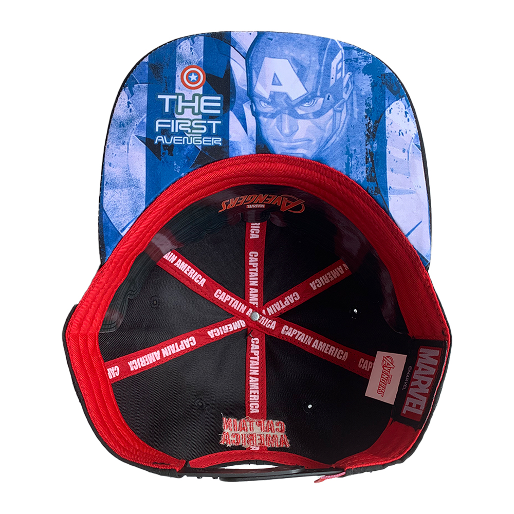 Foto 4 pulgar | Gorra Marvel Capitán América Cromado 54 cm color Negro para Niño