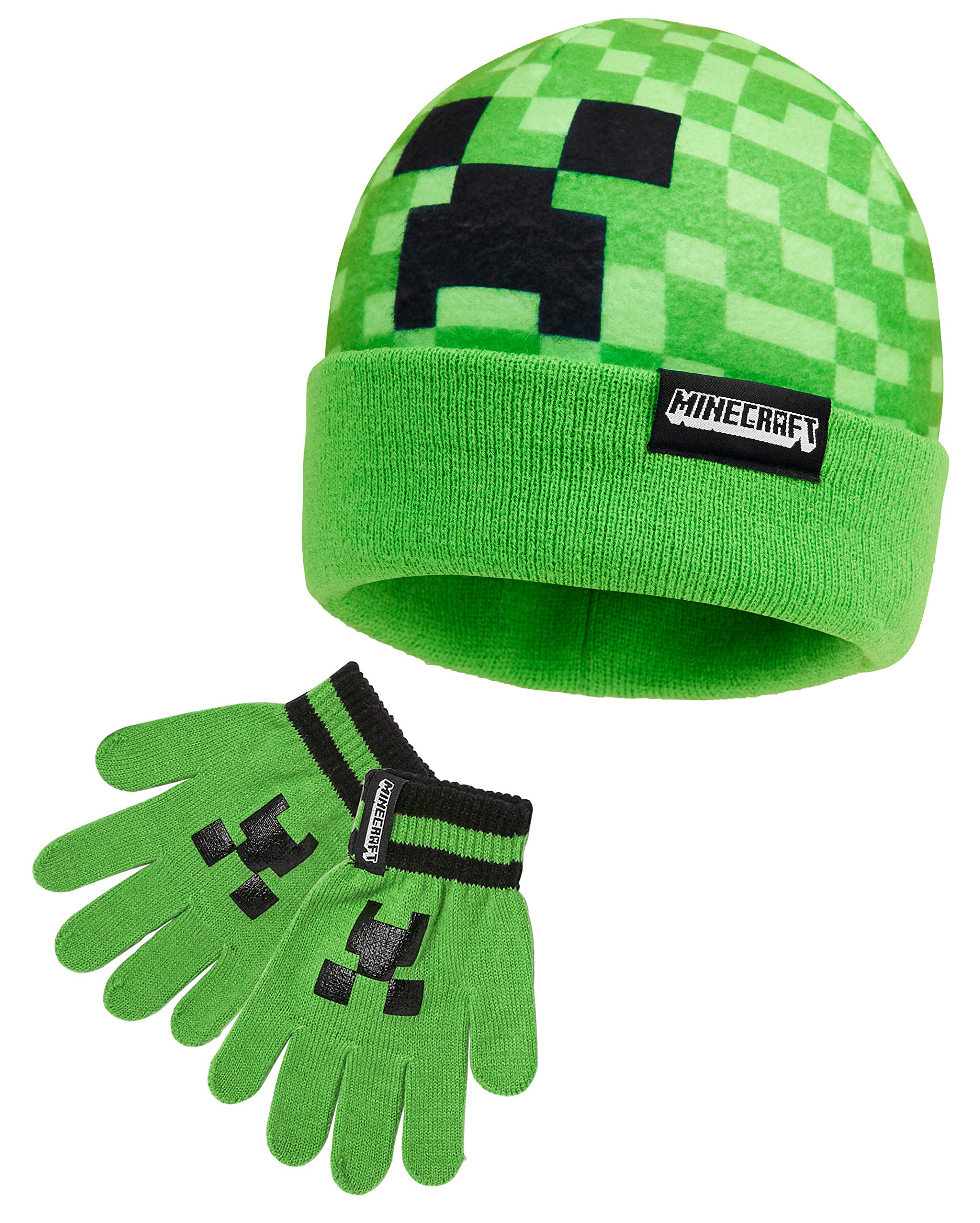 Foto 2 pulgar | Set De Invierno Con Gorro Y Guante Minecraft Para Niños Y Adolescentes - Venta Internacional.