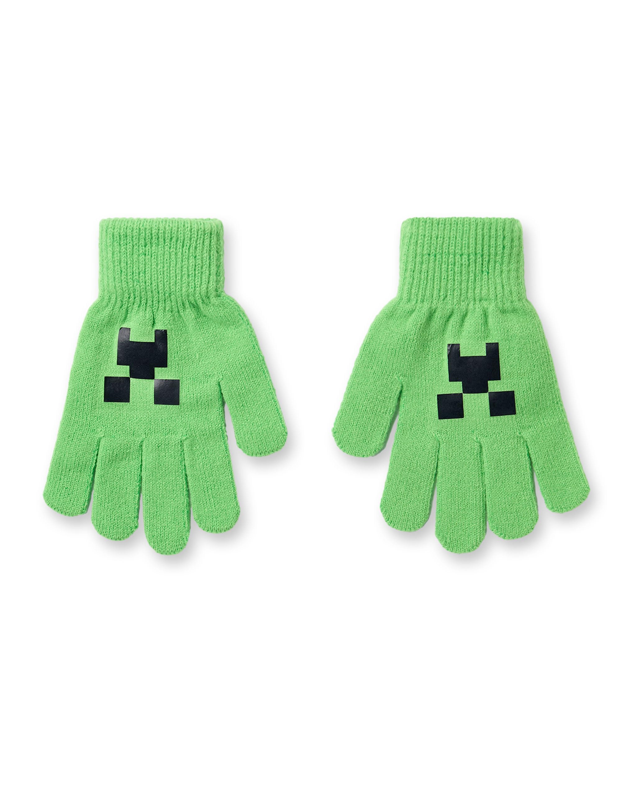 Foto 3 pulgar | Set De Accesorios Para Niños Con Gorro, Guantes Y Bufanda De Minecraft, Color Verde - Venta Internacional.